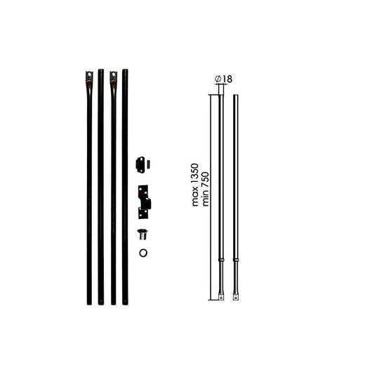 Aste Serrature Triplice Pz 2 100T Moia