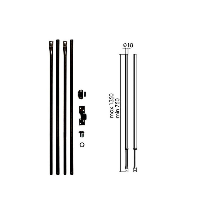 Aste Serrature Triplice Pz 2 100T Moia