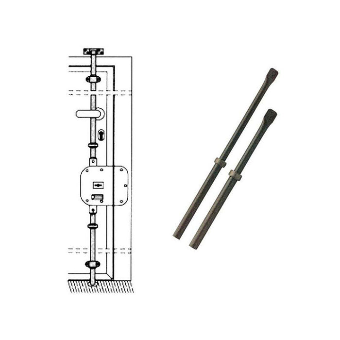Aste Serrature Triplice Pz 2 90-01 Cr