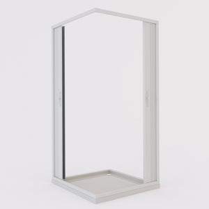 Box doccia a soffietto in PVC 80x100 cm H 185 mod. Aster con apertura centrale