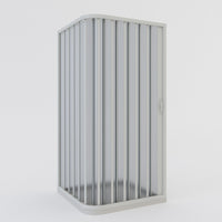 Box doccia a soffietto in PVC 75x75 cm H 185 mod. Aster con apertura laterale