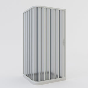 Box doccia a soffietto in PVC 80x100 cm H 185 mod. Aster con apertura laterale