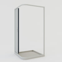 Box doccia a soffietto in PVC 80x100 cm H 185 mod. Aster con apertura laterale