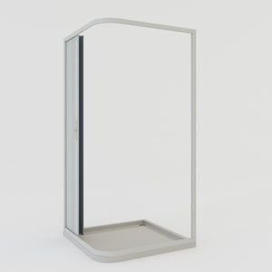 Box doccia a soffietto in PVC 80x100 cm H 185 mod. Aster con apertura laterale