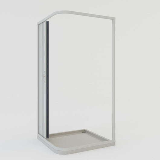 Box doccia a soffietto in PVC 80x100 cm H 185 mod. Aster con apertura laterale