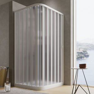 Box doccia a soffietto in PVC 80x90 cm H 185 mod. Aster con apertura laterale