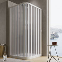 Box doccia a soffietto in PVC 70x100 cm H 185 mod. Aster con apertura laterale