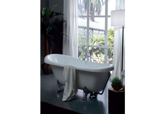 Vasca freestanding bianco lucido COLACRIL Astoria ROSA Bianco/Argento