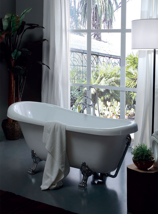 Vasca freestanding bianco lucido COLACRIL Astoria ROSA Bianco/Bianco