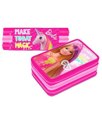 Astuccio 3 Zip Cerniere Portapastelli Matite Scuola Barbie Make Today Magic         