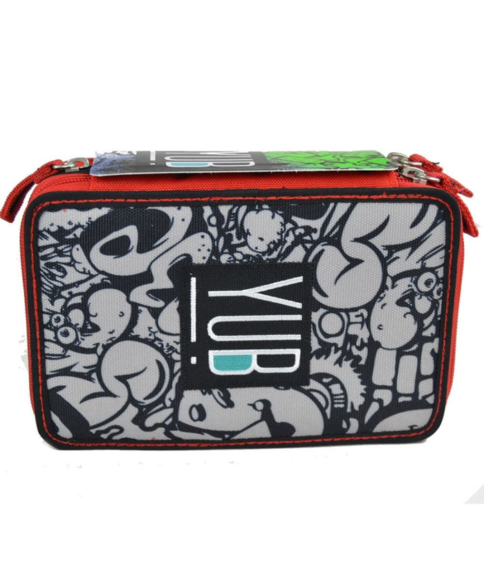 Astuccio 3zip Accessoriato Completo Yub Seven Originale Svalvolati Scuola Grigio         