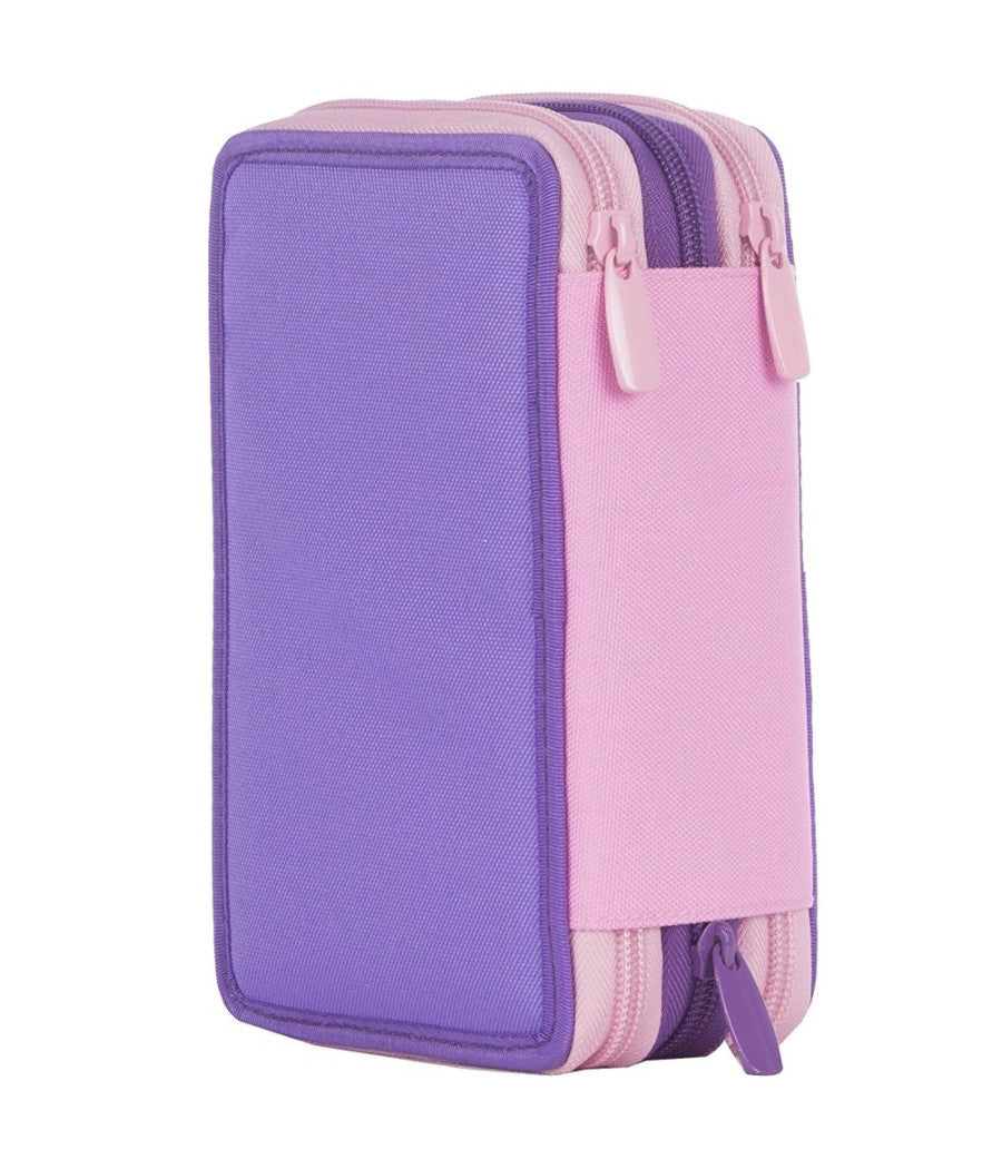 Astuccio Completo 3 Zip Frozen Elsa Anna Accessoriato Bambine Scuola         