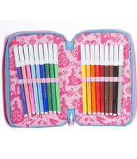 Astuccio Completo 3 Zip Principesse Disney Accessoriato Bambine Scuola         