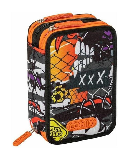Astuccio Completo Corredo 3 Zip Comix Bright Zombie Boy Porta Pastelli Scuola         