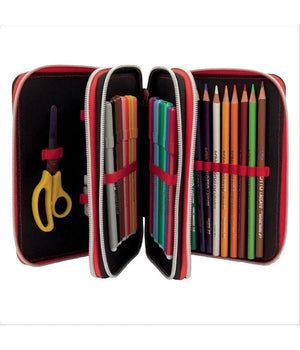 Astuccio Gormiti Scuola 3 Piani Completo Portapastelli Portapenne Pennarelli         