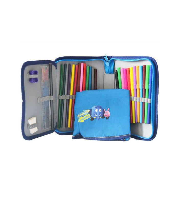 Astuccio In Giro Per La Giungla Jungle Junction Con Accessori Scuola         