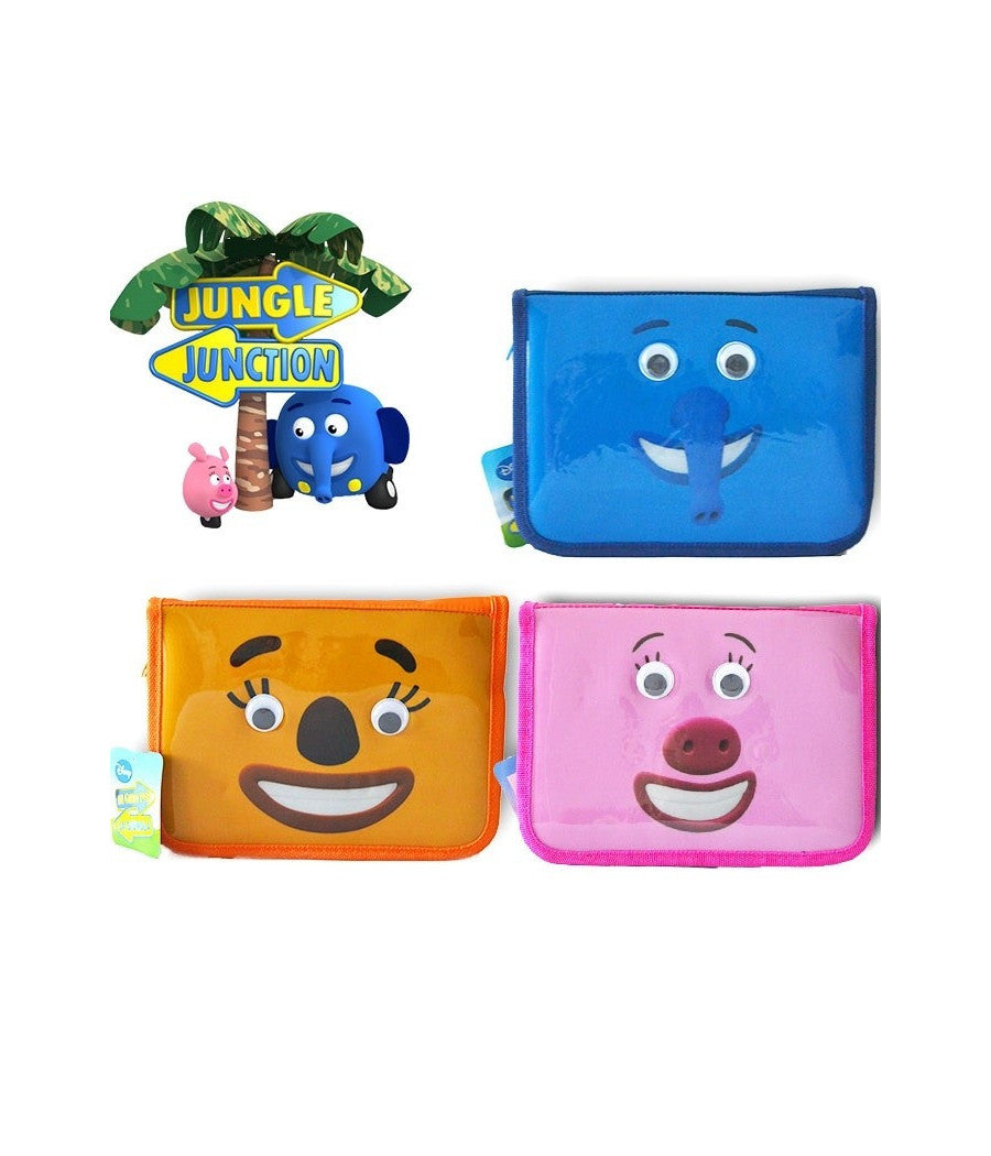 Astuccio In Giro Per La Giungla Jungle Junction Con Accessori Scuola         
