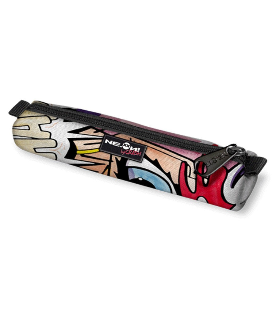 Astuccio Neon Gut Tombolino Singola Zip Multicolor Trama Scuola Ragazzi Bambini         