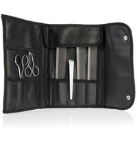 Astuccio Porta Attrezzi 18 Tasche Eco Pelle Clip Roll On Estetista Parrucchiere         