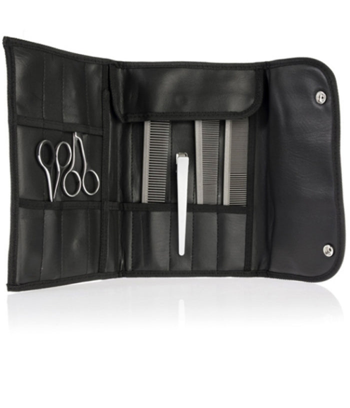 Astuccio Porta Attrezzi 18 Tasche Eco Pelle Clip Roll On Estetista Parrucchiere         