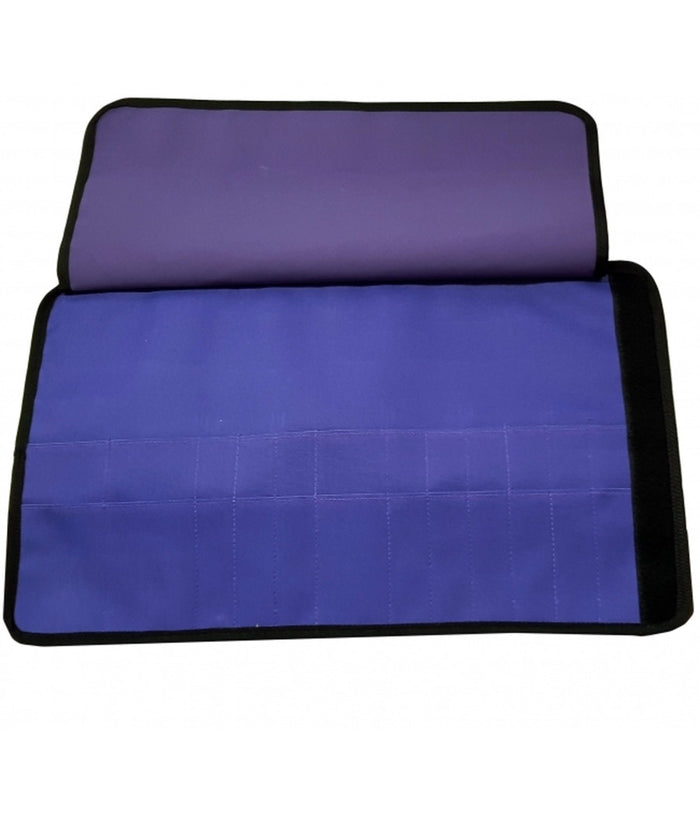 Astuccio Porta Attrezzi 24 Tasche Chiusura Roll On Estetista Parrucchiere         