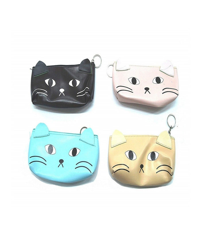 Astuccio Porta Trucco Orecchie Gatto Pochette Portapenne Pastelli Matite Borsa Zip         