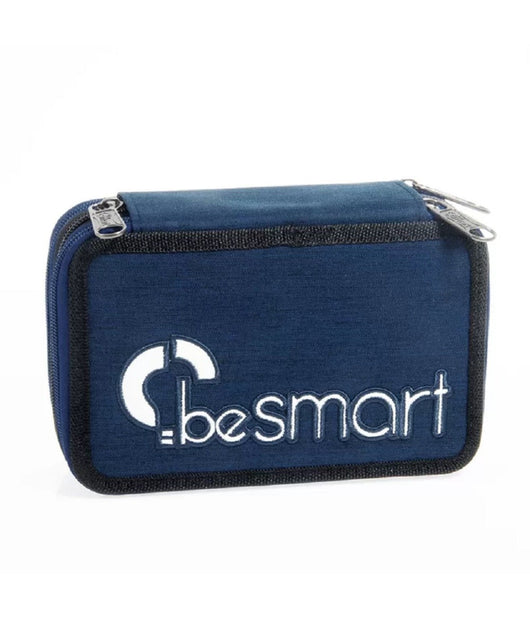 Astuccio Portapastelli Triplo York Blu Navy Be Smart Portapenne Accessori Scuola         