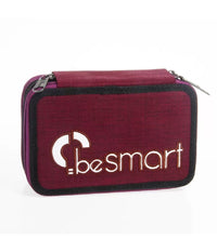 Astuccio Portapastelli Triplo York Bordeaux Be Smart Portapenne Accessori Scuola         