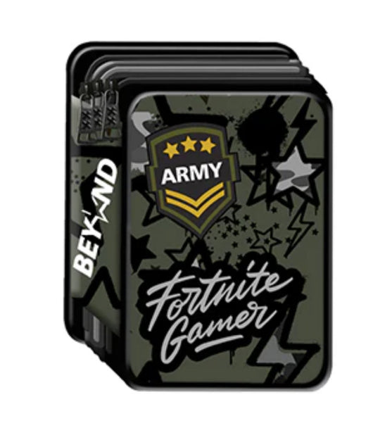 Astuccio Portapenne Pastelli 3 Scomparti Con Zip Beyond Boy Nero Verde Militare         