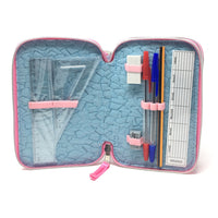 Trade Shop - Astuccio Scuola 3d Principesse Cenerentola Rapunzel Ariel Disney 3 Zip Cerniere -