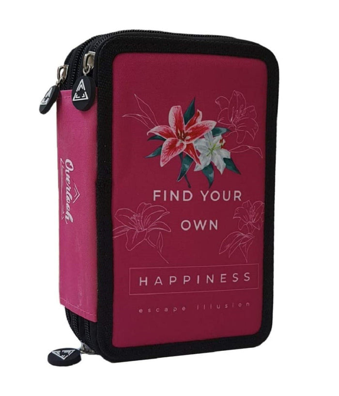 Astuccio Scuola Overlook Multiscomparto 3 Zip Portacolori Pennarelli Penne         