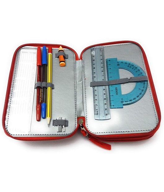 Astuccio Topolina Minnie Disney 3 Zip 20x13x6.5cm Scomparto Accessoriato Scuola         