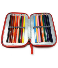 Astuccio Topolina Minnie Disney 3 Zip 20x13x6.5cm Scomparto Accessoriato Scuola         