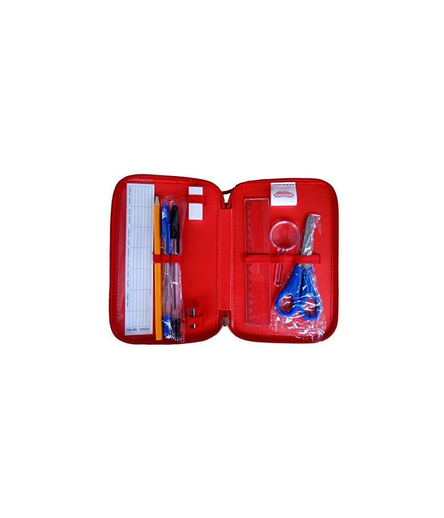 Astuccio Topolino Mickey Mouse Disney 3 Zip 20x13x6.5cm Scomparto Accessoriato Scuola         