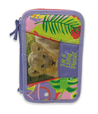 Astuccio Wwf Porta Pastelli Penne 3 Zip Completo Cancelleria Collezione Scuola         