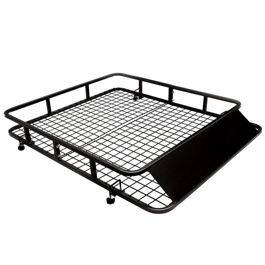 Barre portatutto universali 122,5 x 102 x 15 cm con deflettore antivento e sicurezza rinforzata in ferro nero 20_0019312