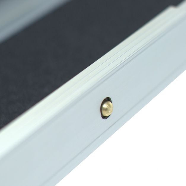 Rampa telescopica antiscivolo per sedia a rotelle regolabile 270 kg max alluminio 133/200/233 x 19 x 5 cm nero 20_0007381