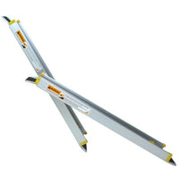 Rampa telescopica antiscivolo per sedia a rotelle regolabile 270 kg max alluminio 133/200/233 x 19 x 5 cm nero 20_0007381