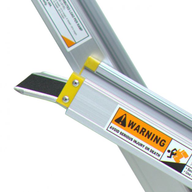 Rampa telescopica antiscivolo per sedia a rotelle regolabile 270 kg max alluminio 133/200/233 x 19 x 5 cm nero 20_0007381