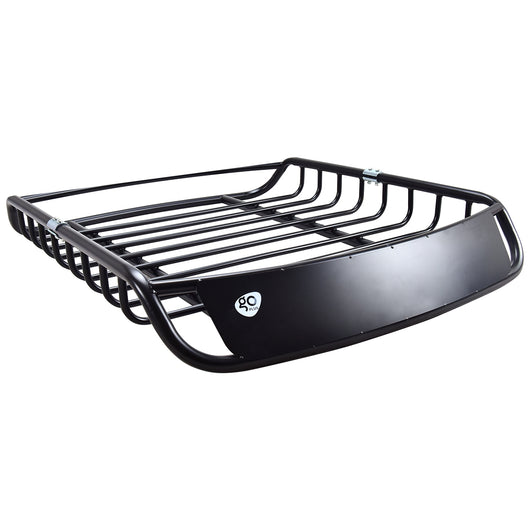 Cestello portapacchi universale in acciaio con portata 110 kg e supporti per barre, Portabagagli da tetto 120x98x16,5cm Nero-Accessori per veicoli