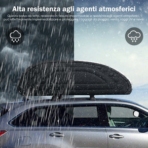 Portapacchi per auto senza griglie con capacit¨¤ di 400L, Contenitore morbido resistente all¡¯acqua con cinghie per SUV jeep Nero-Accessori per veicoli