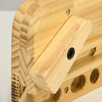 Trave da arrampicata grande pannello da appendere per allenamento con 19 tacche con viti di montaggio 57 x 18 cm naturale