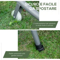 Lettino Matrimoniale 2 Posti Parasole Regolabile da Esterno e Giardino 200x175x134cm Grigio