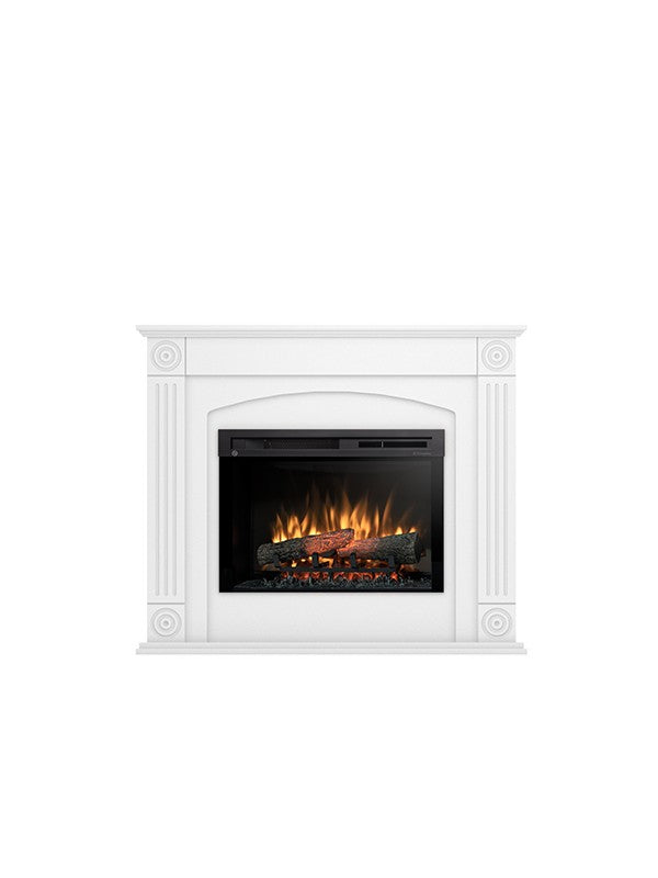 ATRATO - Caminetto Elettrico Da Pavimento A Libera Installazione A LED - Bianco opaco 26"- 114x96x29