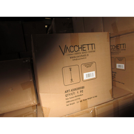 Attaccapanni a stelo metallo bianco cm ø34h180