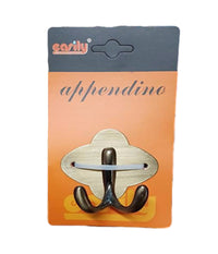 Attaccapanni Appendi Abiti Asciugamani Parete Ottone Antico 1 Posto Doppio 52913         