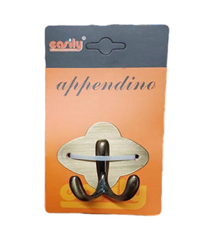 Attaccapanni Appendi Abiti Asciugamani Parete Ottone Antico 1 Posto Doppio 52913         