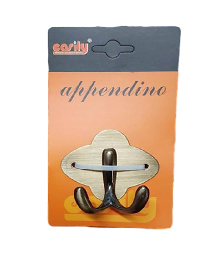 Attaccapanni Appendi Abiti Asciugamani Parete Ottone Antico 1 Posto Doppio 52913         