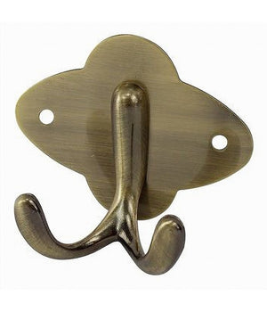 Attaccapanni Appendi Abiti Asciugamani Parete Ottone Antico 1 Posto Doppio 52913         