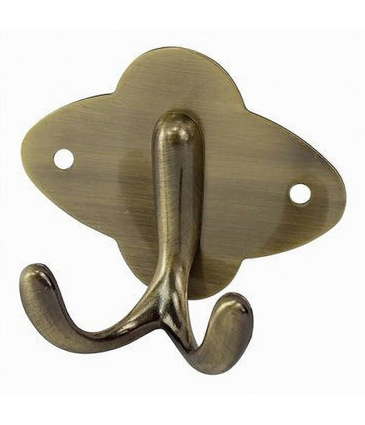 Attaccapanni Appendi Abiti Asciugamani Parete Ottone Antico 1 Posto Doppio 52913         